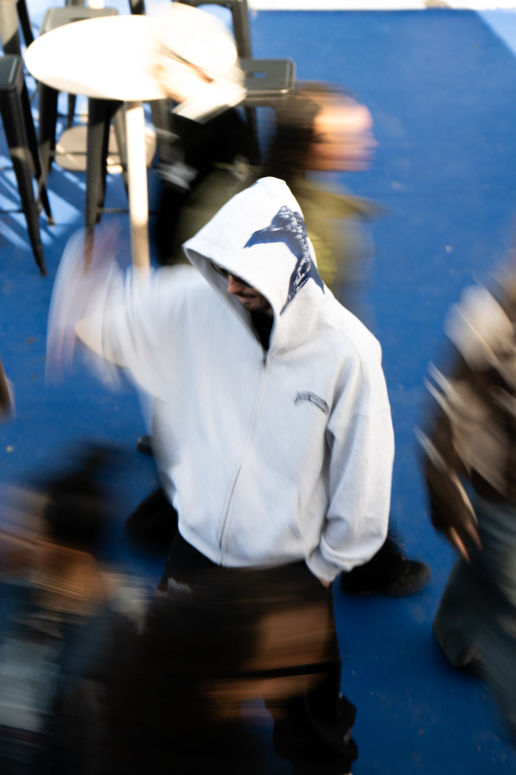 Zip Hoodie Blue Character "Made in Italy"