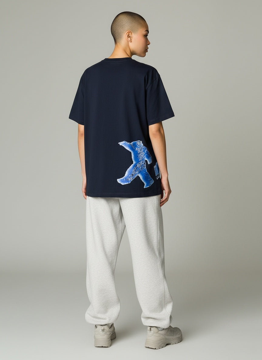 T-shirt Night Blue Character "Made in Italy"