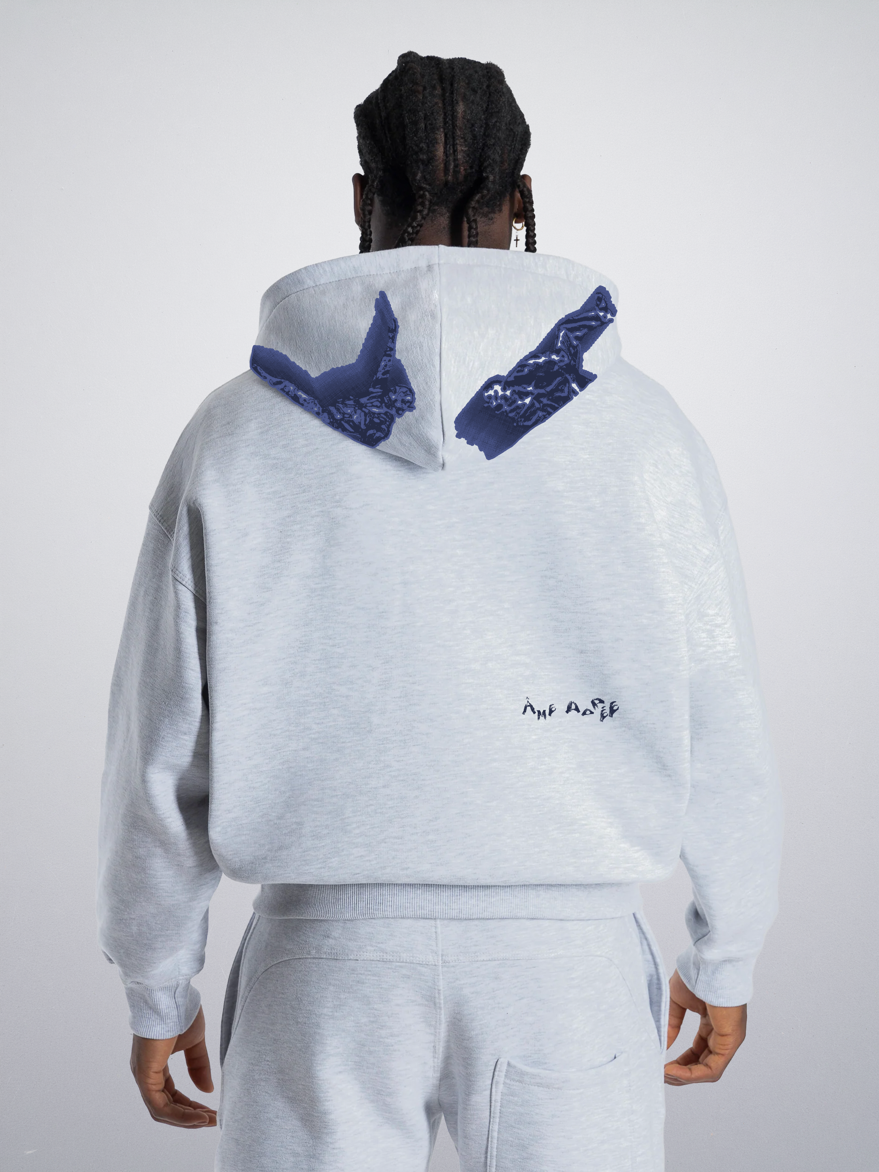 Zip Hoodie Blue Character "Made in Italy"