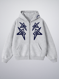 Zip Hoodie Blue Stars "Made in Italy"