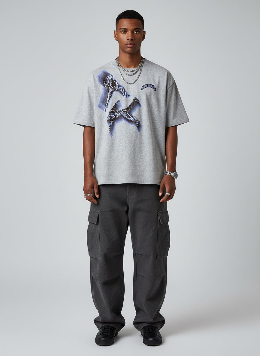 T-shirt Bleu Character "Made in Italy"