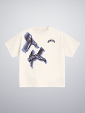T-shirt White Blue Character "Made In Italy"