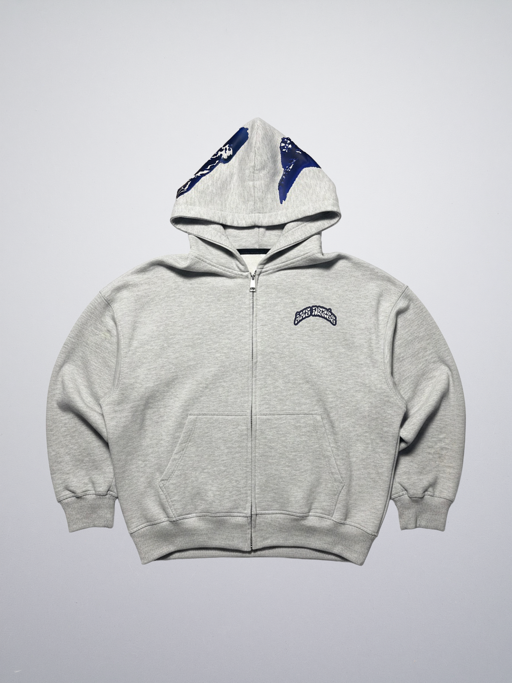 Zip Hoodie Blue Character "Made in Italy"