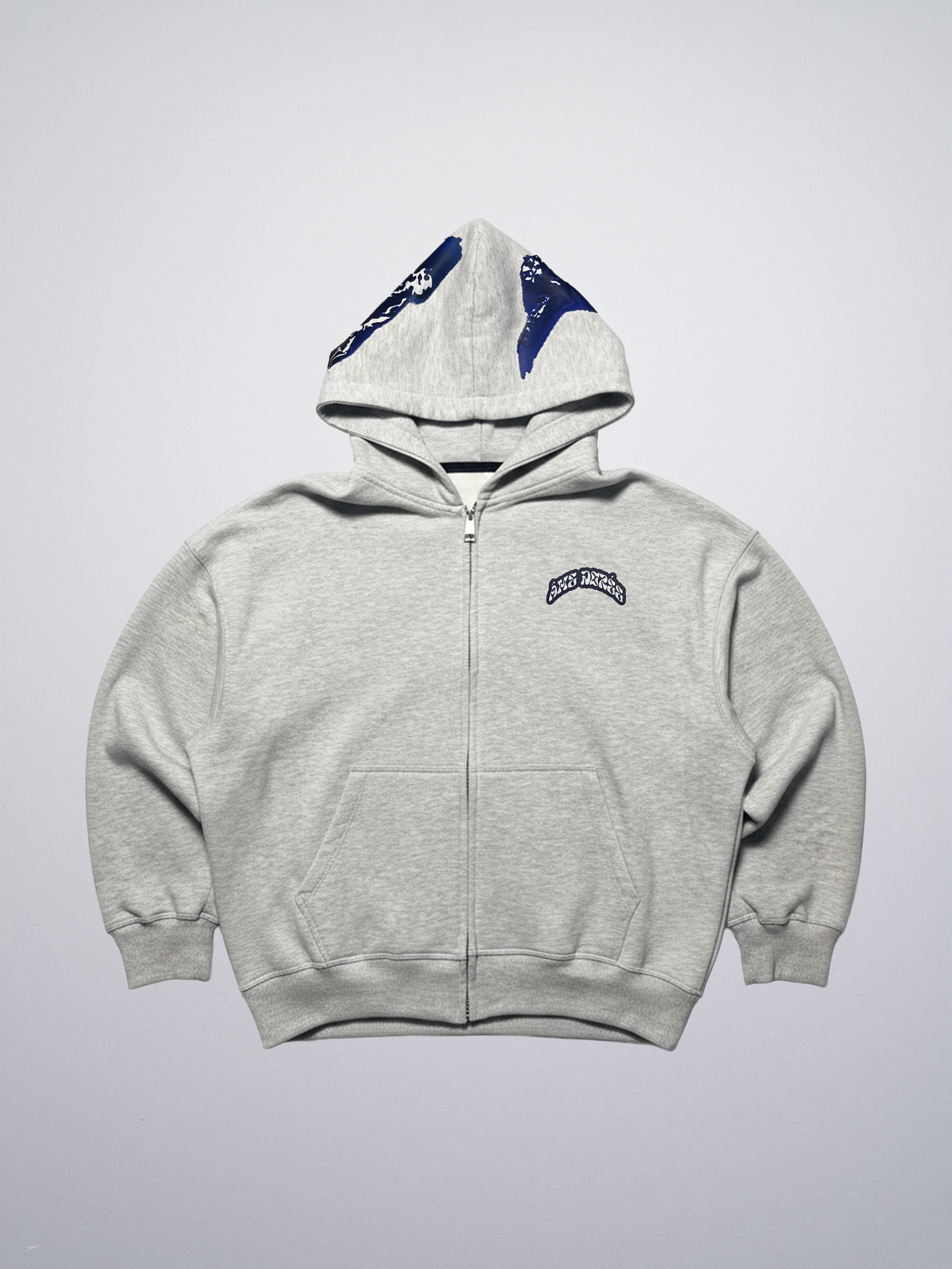 Zip Hoodie Blue Character "Made in Italy"